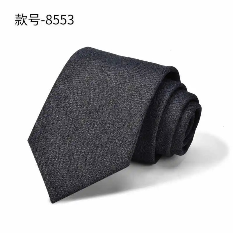 High Quality Wool Tie Shirt For Mens Formal Dress Banquet Business 8CM Hand Tied Mens Fashionable Black Blue Suit Tie 240701