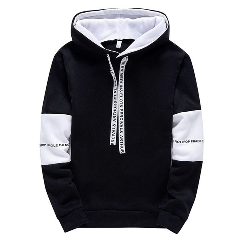 Men's Hoodies Long Sleeve Casual Printing With Letter Sweatshirt Spring Hip Hop Pullover Sports Top Male Hooded Sweatshirt 220811