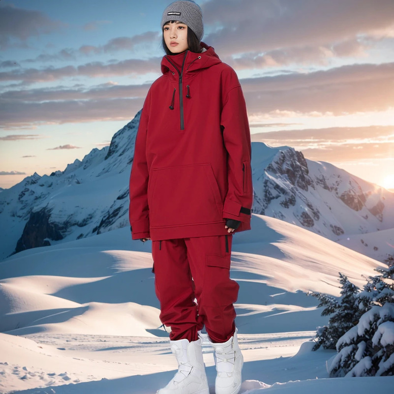 2025 Winter Ski Track Clothing Outdoor Windproof and Waterproof Mens Ski Clothing Set Couple Ski Board Cover Warm Ski Sports Clothing 241021