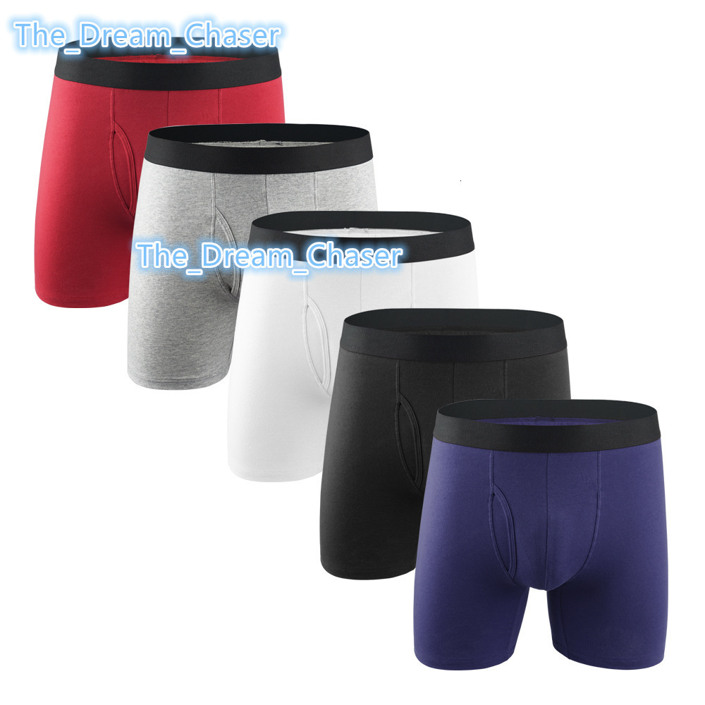 Mens Cotton Underwear Solid Color Seamless Quick Dry Breathable Sports Boxer Briefs