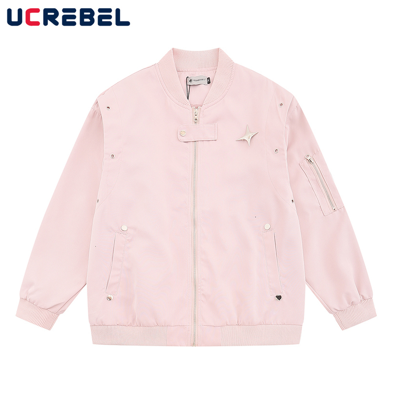 Mens Jackets Safari Style Solid Color Ma1 Bomber Jacket Autumn Winter Stand Collar Zipper Long Sleeve Outerwear 230809