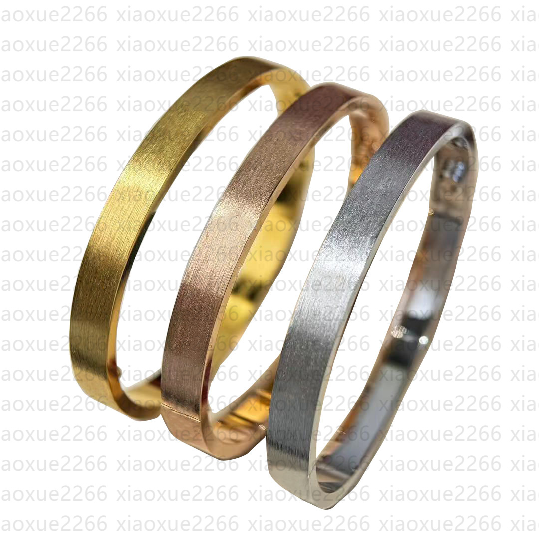 Fashion girl gifts Top quality Brushed texture love braceletes designer Bracelets 18k V gold thick gold Bracelet Jewelry designer Bangle for man