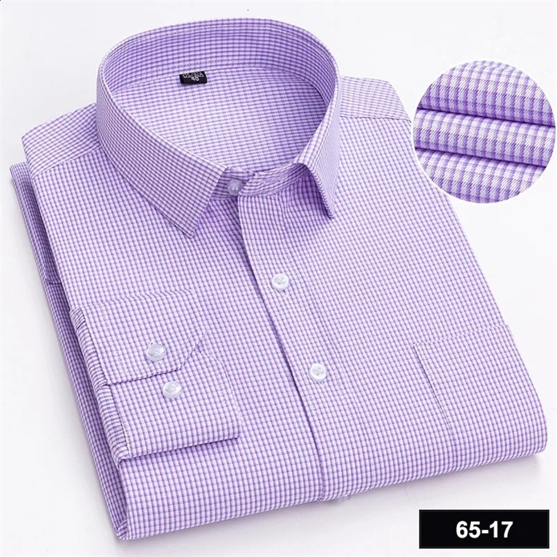 High Quality Mens Long Sleeved Shirt High Cotton Non Ironing Comfortable Printing Solid Color Business Formal Social Shirt 4XL 240801