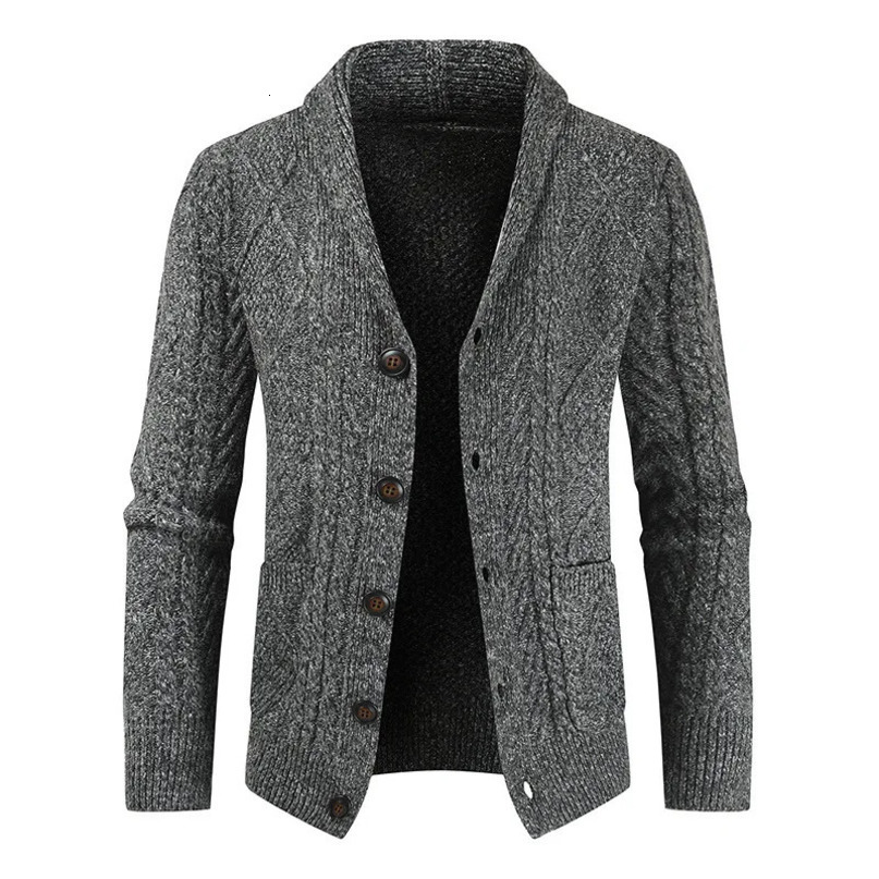 winter warm Men Casual Slim Fit Male Sweaters Cardigan Horns Thick Sweater fashion button top coat drop 241216