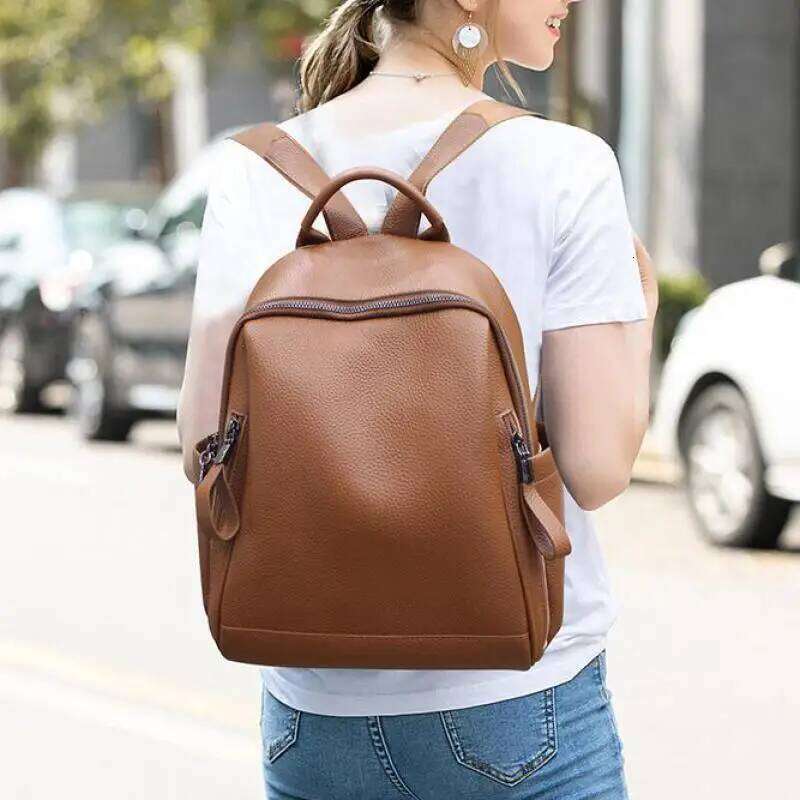 Designer Bags New Fashion High-Quality Top Layer Cowhide Backpack Simple Casual Versatile Large Capacity Commuting Work And Travel Bag Luxury Bag