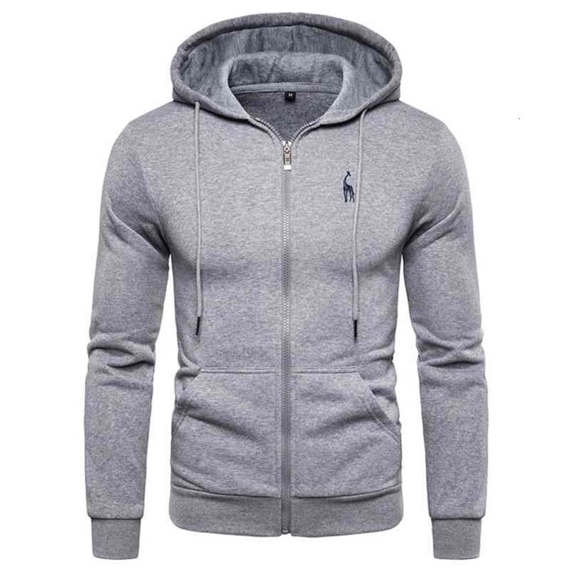 Autumn Winter Cotton Hoodied Mens Sweatshirts Solid Hoody Fleece Thick Hoodies Men Sportswear Zipper Sweatshirts Men 210720