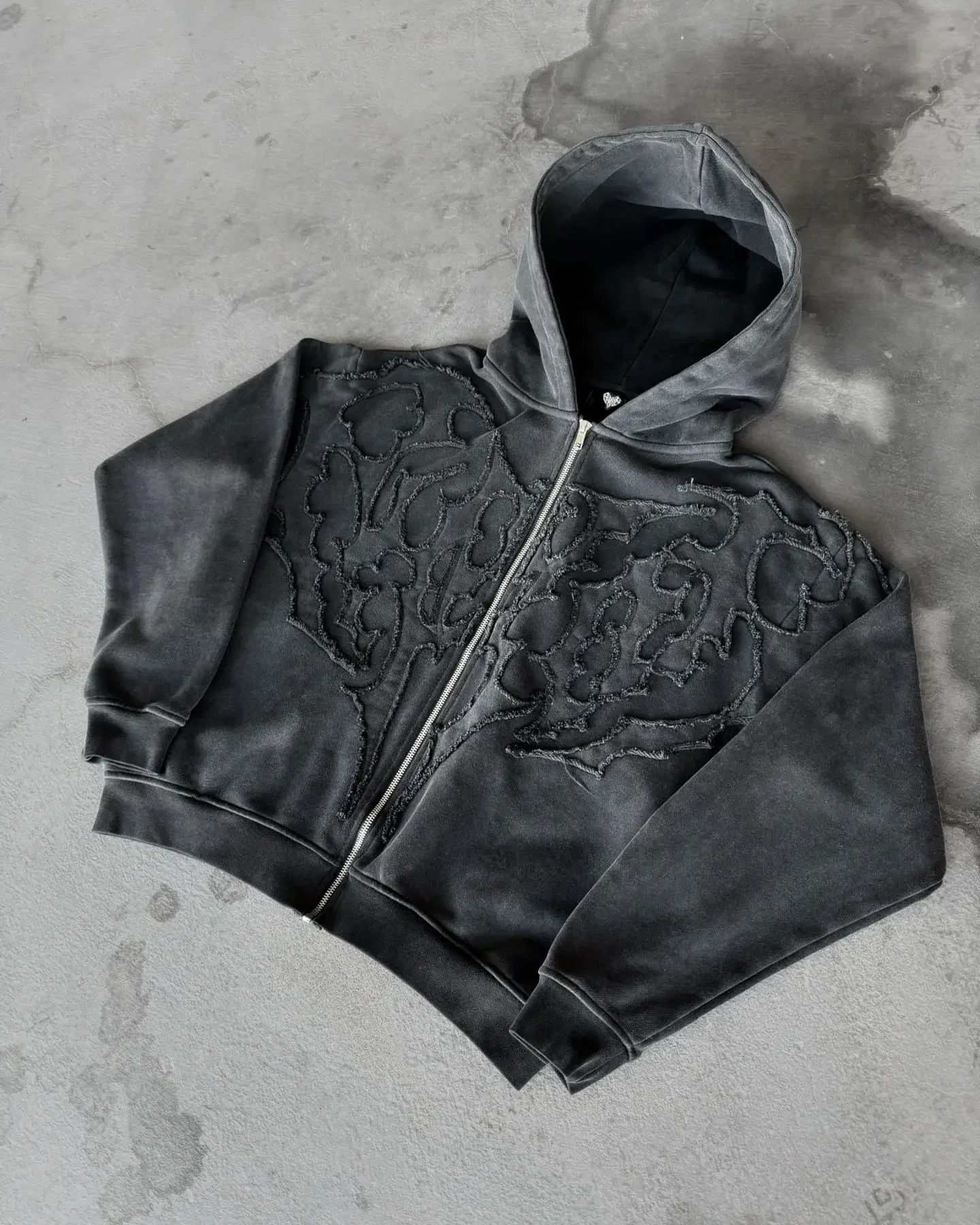 Y2K Embroidery Hoodie American Vintage Oversized Sweatshirt Mens Womens Harajuku Hip Hop Gothic Long Sleeve Pullover Hoodie 250917Z