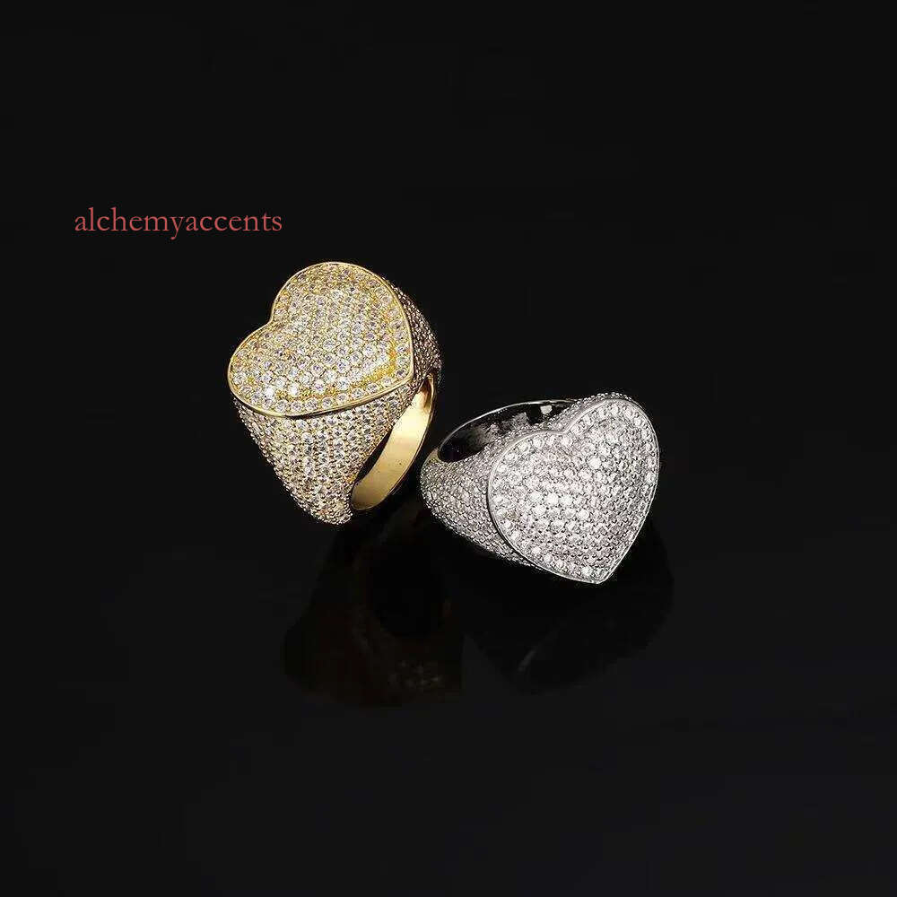10 K Solid Gold / Sier Plated Men's Engagement & Wedding Ring Round Cut Moissanite Dia Custom Iced for Party jewellery