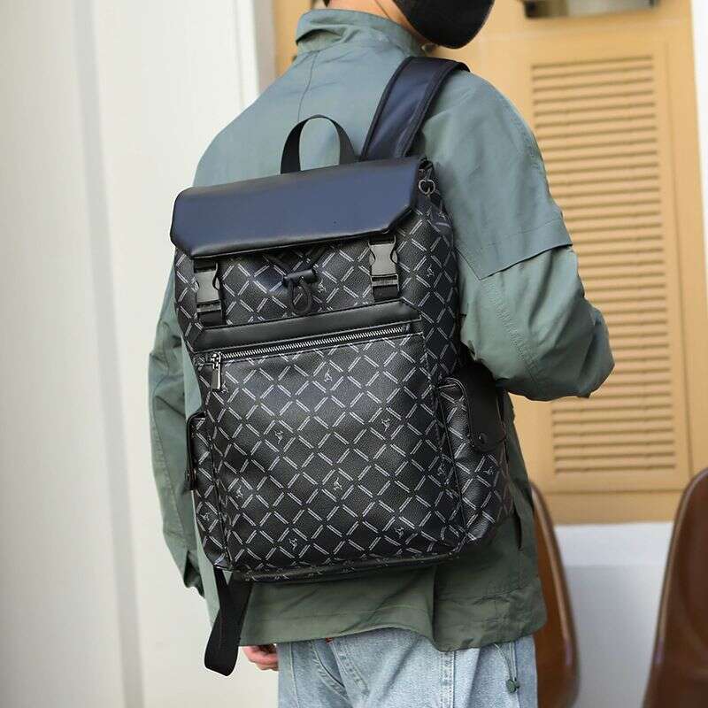 Fashion Bag Lage & New Fashion Men's Printing Large Capacity 15.6 Inch Computer School Bag Outdoor Travel Backpack