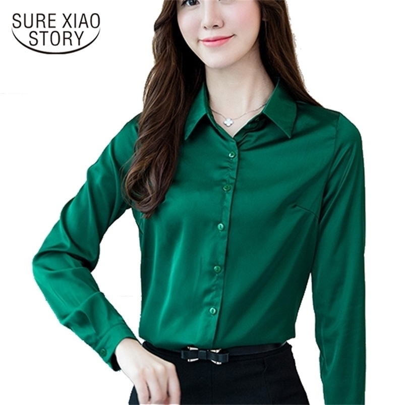 arrived Professional women clothing office lady long sleeved blouse fashion shirt female bottoming solid tops D177 30 210506