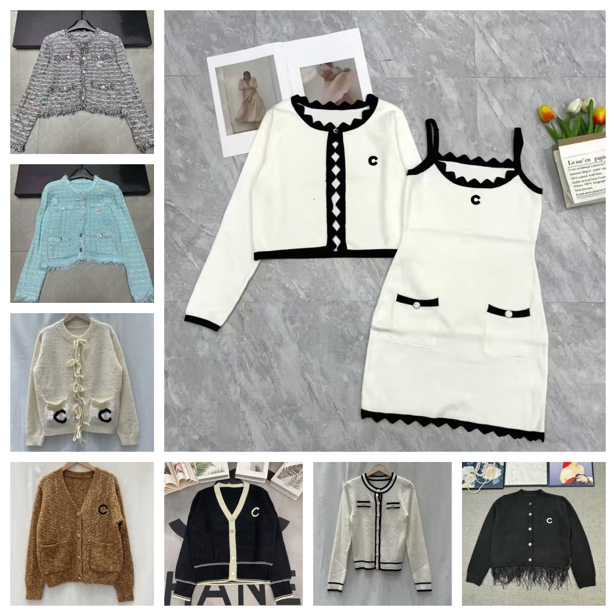 White Mink Cashmere Sweater Coat Women Autumn Winter Lazy Style Korean Retro Black Loose ONeck Knitted Cardigan Fashion Outwear Jacket two piece set