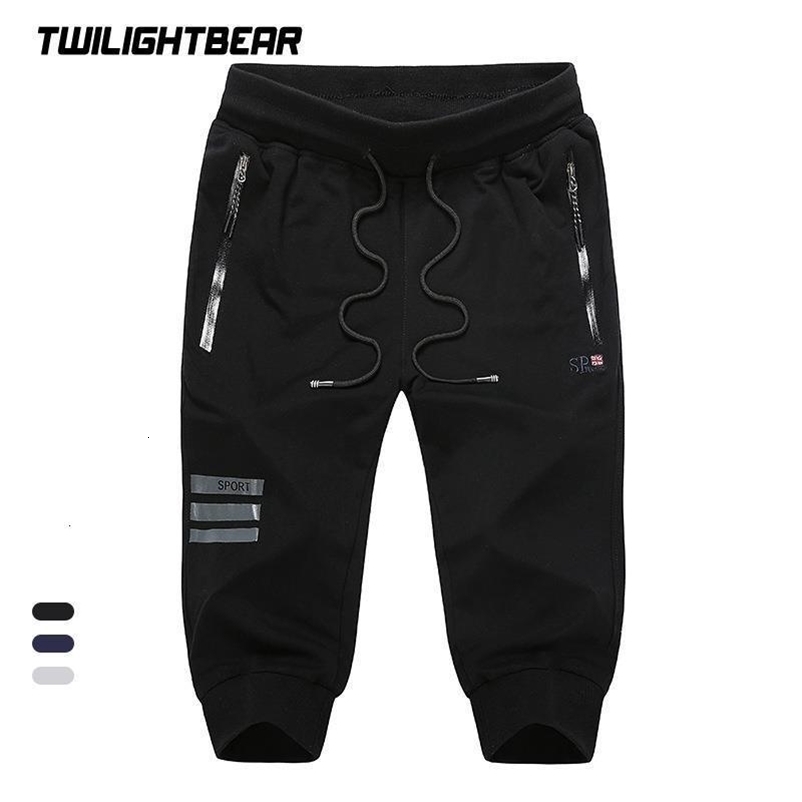 Men's Pants L-9XL Oversized Men's SweatPants Summer Solid Plus Size Slim Casual Stretch Pant Men Clothing Loose Galf Length Pants BGMT201