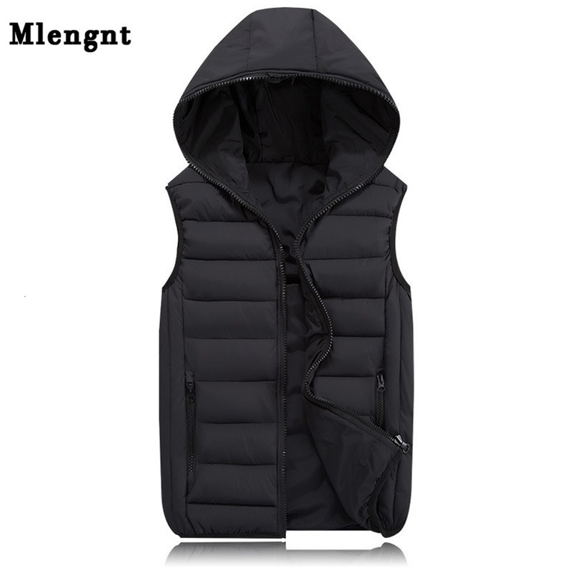 Men's Vests Spring Autumn Sleeveless Jacket for Men Fashion Warm Hooded Male Winter Vest Light Plus Size Mens Work Vests Waistcoat 230217