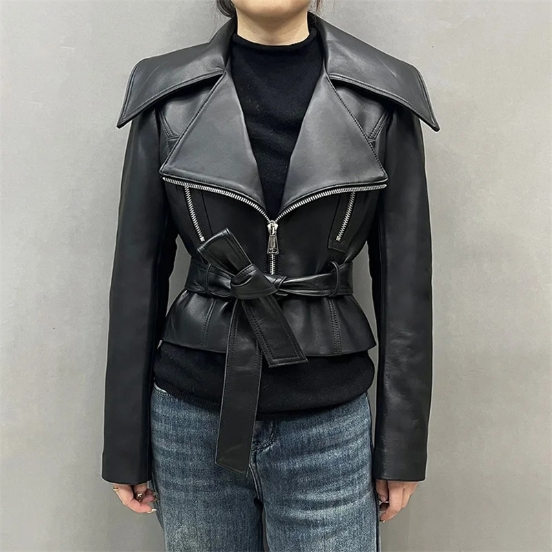 Leather Jackets Womens Genuine Sheepskin Blazer Autumn Spring Real Leather Jacket Fashoin Suit 240408