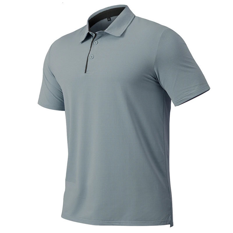 Mens sports short sleeved polo shirt lightweight fast drying training summer casual thin outdoor USEU size 250312