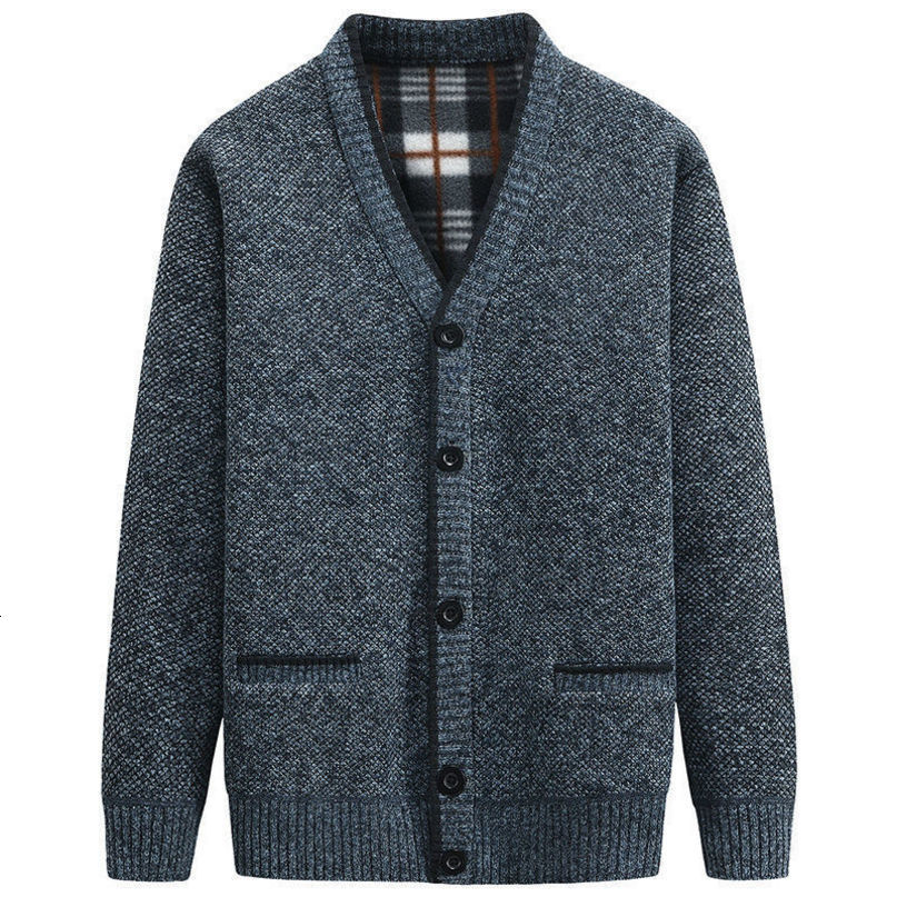 Mens Sweaters Cardigan Men Autumn Winter Thick V Neck Knitted Sweater Coats Causal Warm Fashion Large SizeClothing 230904