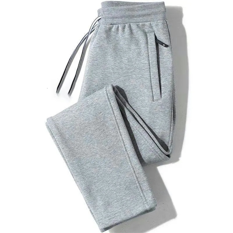 Spring and autumn casual men solid color fashion sports loose sweatpants straight plus size long pants 250320 4c