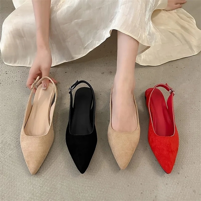 Womens Shoes 2024 Slingbacks Womens High Heels Classics Fashion Sexy Dress Pumps Women Pointed Toe Solid Color Shoes Women 250217