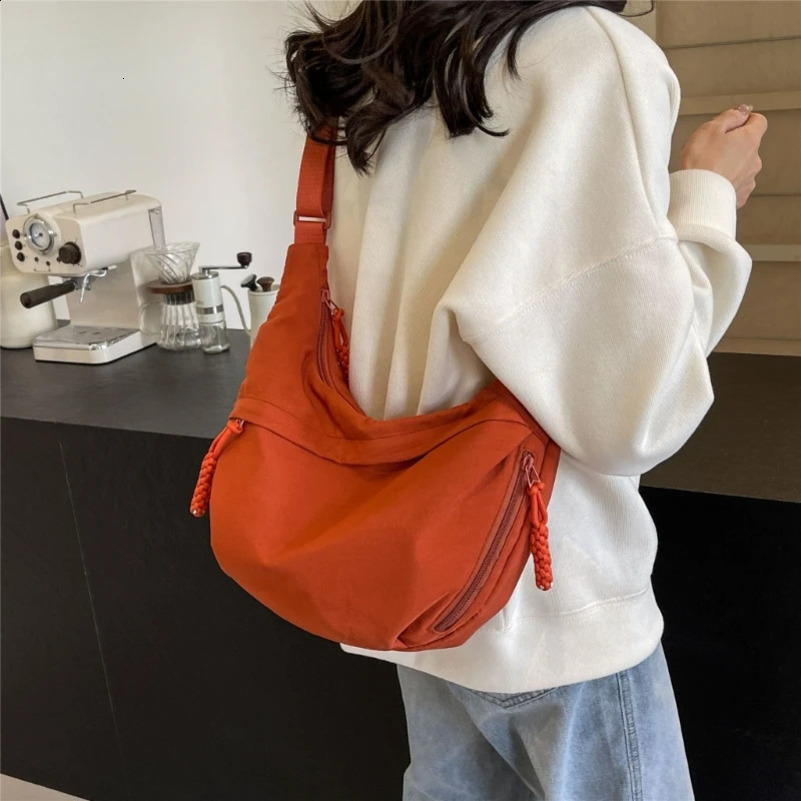 Fashion Shoulder Bags Casual Bags Dumpling Bags Crossbody Bag Student Large Capacity Nylon Bag 250122