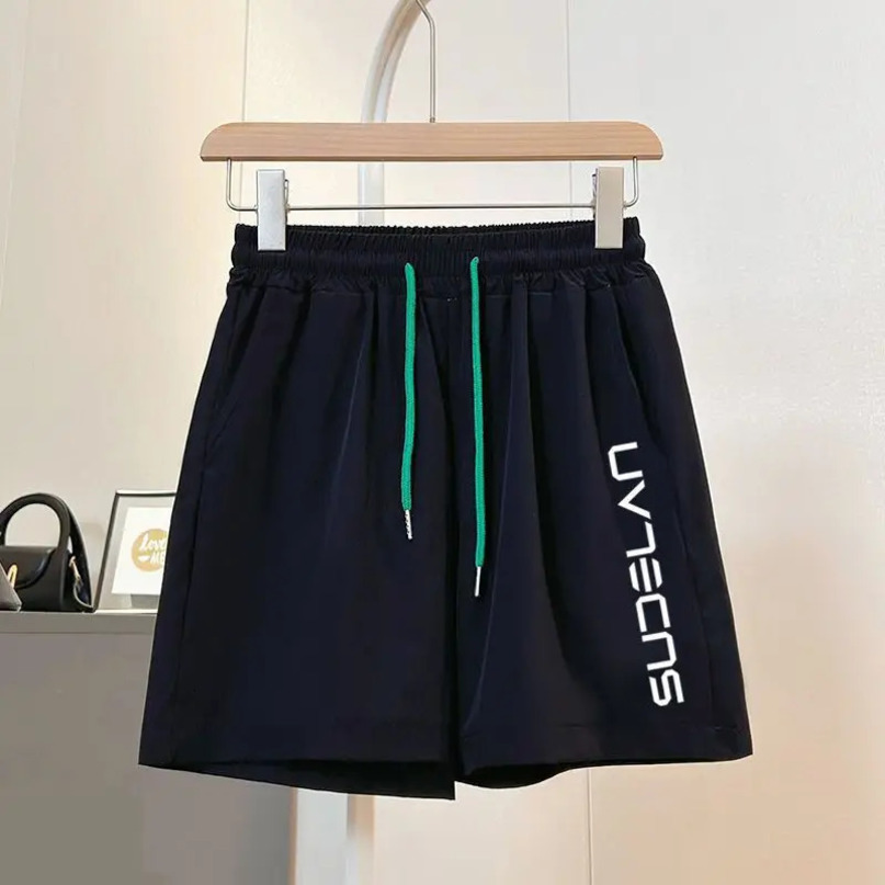 Solid Color Elastic Waist Shorts Ladies Casual Straight Summer Loose Sweatpants Simplicity Pocket Womens Clothing 240428