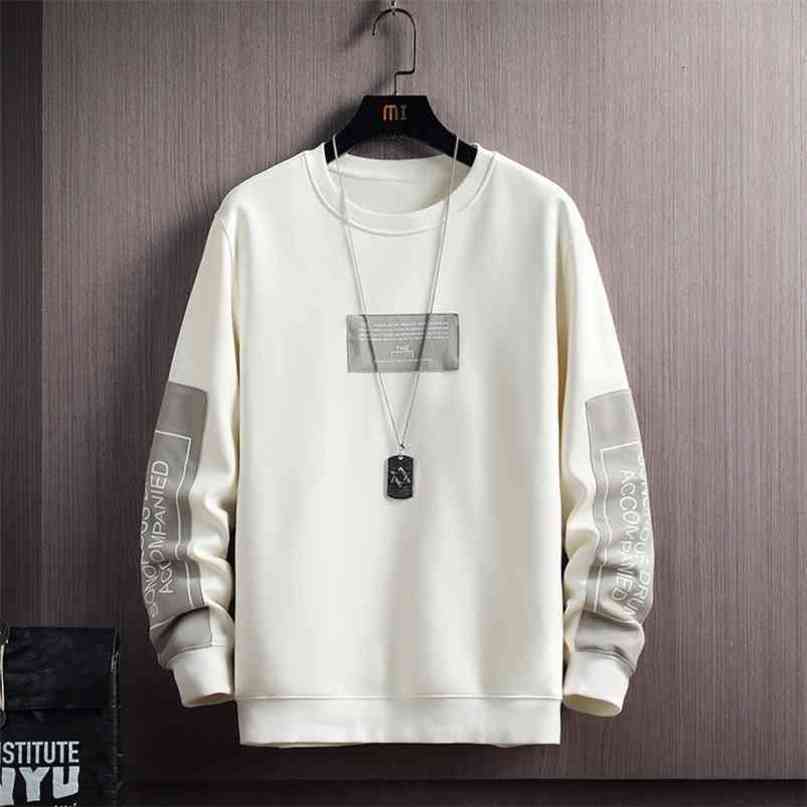 Men Hoodies Casual Autumn Fleece Sweatshirt Male Hip Hop Harajuku Pullover Letter Printing Japanese Mens Streetwear Hoodie 210720
