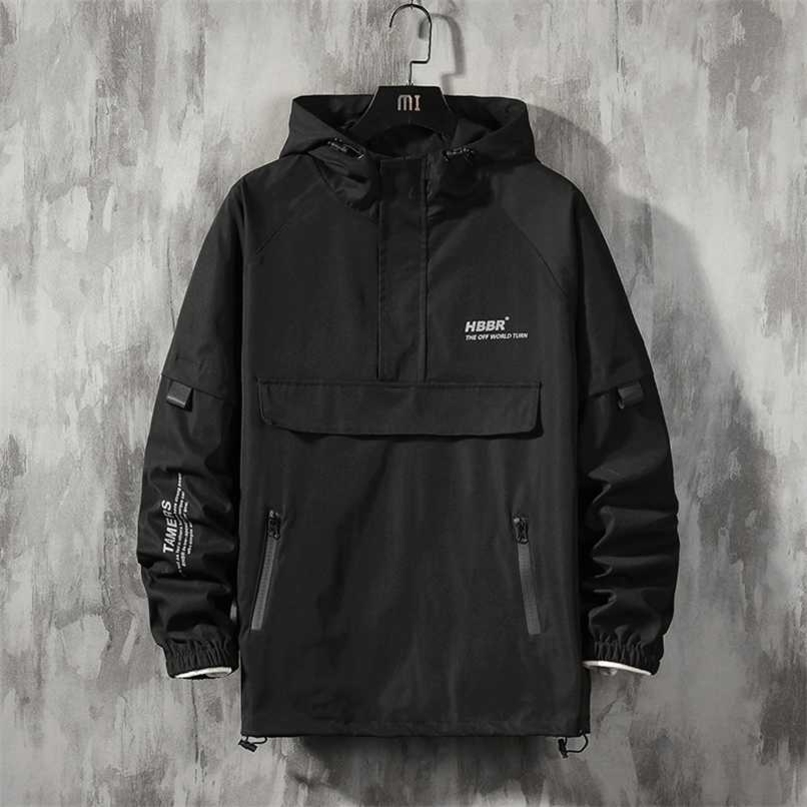 Men Streetwear Jackets And Coats Hip Hop Harajuku Men's Windbreaker Overcoat Mens Clothing 211105