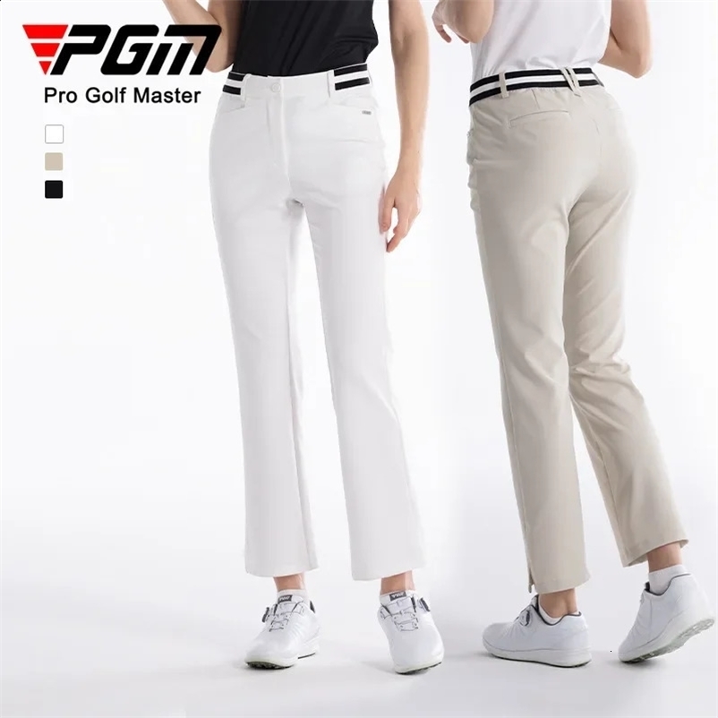 PGM Golf Clothes Trousers Women High Elastic Pants Summer Spring Lady Casual Long Pants Quick-Drying Flared Trousers KUZ176 250114bj