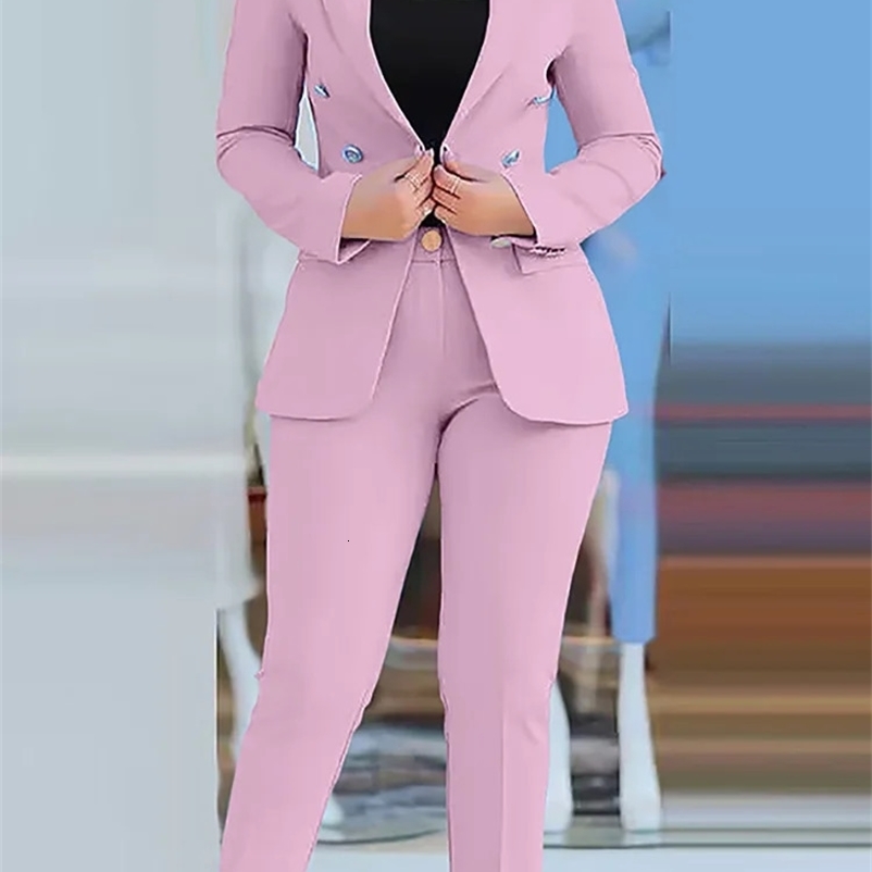 Womens two-piece long pants set solid and fashionable matching set for spring and autumn casual wear cardigan top pencil pants womens set 250317