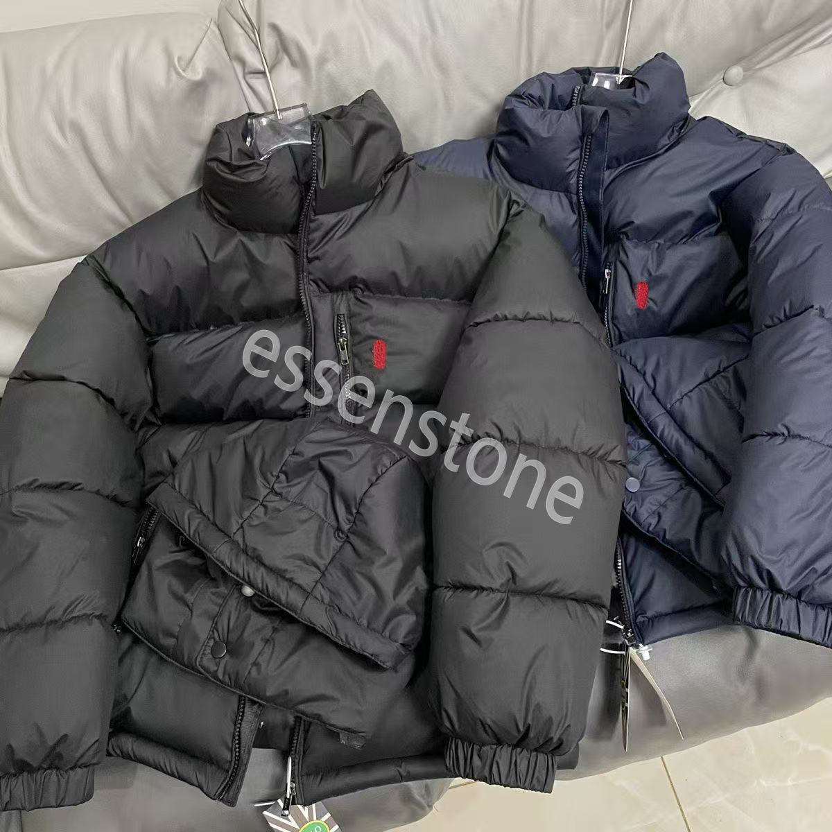 Warm Puffer Jacket Winter Coats Polo Puffer Polos Jackets Men's Hooded Winter Coat Unisex Padded Outerwear Lightweight Quilted Parka with Faux