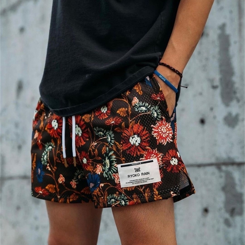 Men's Shorts summer men's shorts men and women's fashion beach seaside casual pants mesh sports quick-drying quarter pants 230317