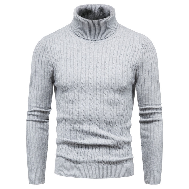 Men's Sweaters Autumn And Winter Turtleneck Warm Fashion Solid Color sweater Men's Sweater Slim Pullover men's Knitted sweater Bottom