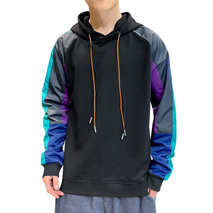 Spring HipHop Hooded Hoodie Mens Patchwork Hoodies & Sweatshirts Men Black Couple Streetwear Hoody M3XL 220816