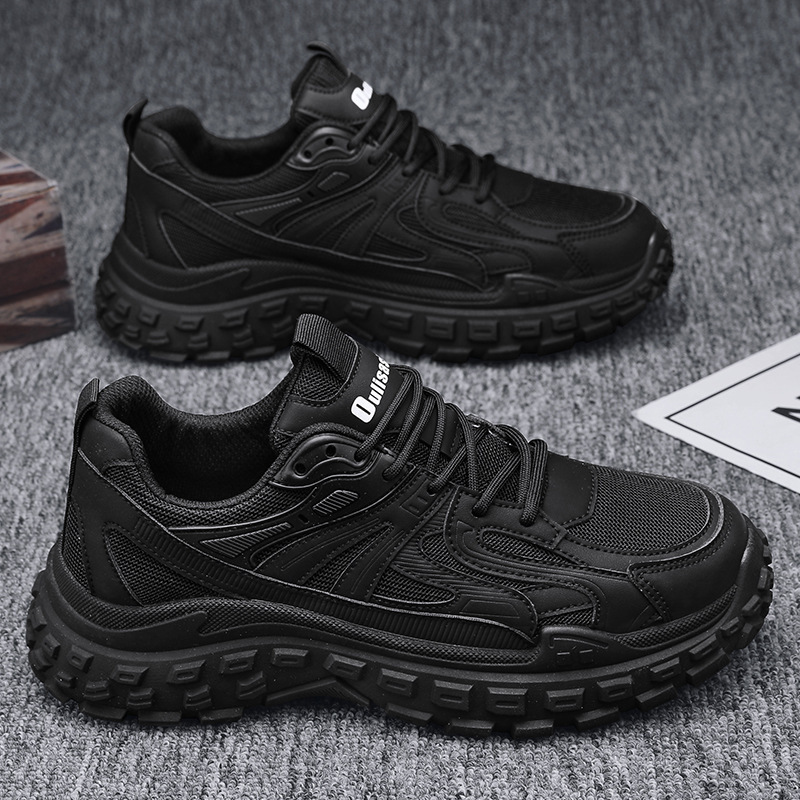 Dad's Shoes 2023 Autumn Mesh Breathable and Wear-resistant Casual Shoes Anti Slip Tire Sole Sports Running Shoes Cross-border Men's Shoes