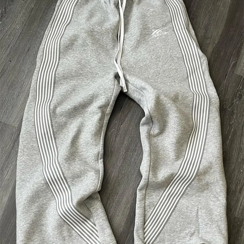Y2k Embroidered Grey Casual Pants Camouflage Function Tactical Function Mens Advanced Slow Running Drag Sports Pants 241111