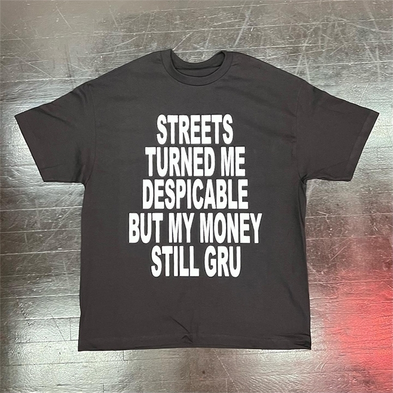 Summer Casual Hip Hop Streetwear T-Shirt Mens Grunge Letter Print Oversized T-Shirt Punk Y2K Clothes Vintage Unisex T-Shirt 240823