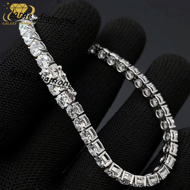 Galaxy Jewelry Lab Grown Diamond Chain 925 Silver IGI Certificate Pass The Diamond Tester Tennis Bracelet
