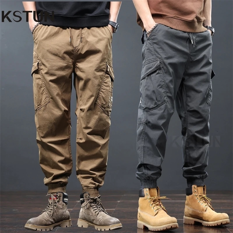 Mens harem pants loose fit for runners mens cargo pants card base black top multi pocket hip-hop mens casual Trouser Kpop 241111