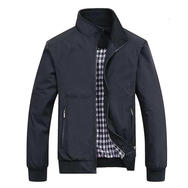 Fashion Autumn Jackets Men Casual Solid Color Bomber Jacket Men in Outwears Baseball Overcoat Clothing Men's Jacket 6XL 240105