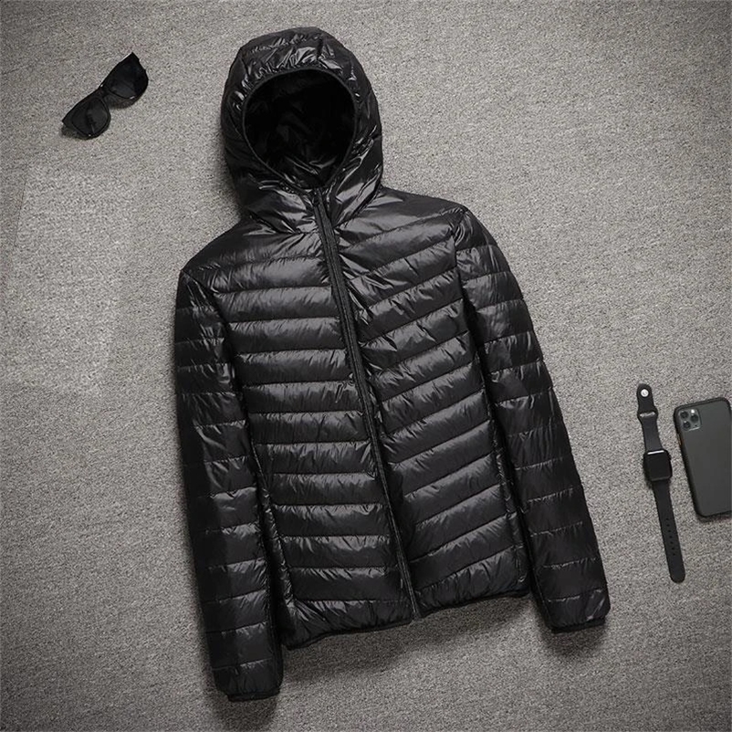 Hooded Ultralight Quilted Coat for Warm Winter Down Coats Light Puffer Lightweight Down Jackets Mens Jackets Spring 240913