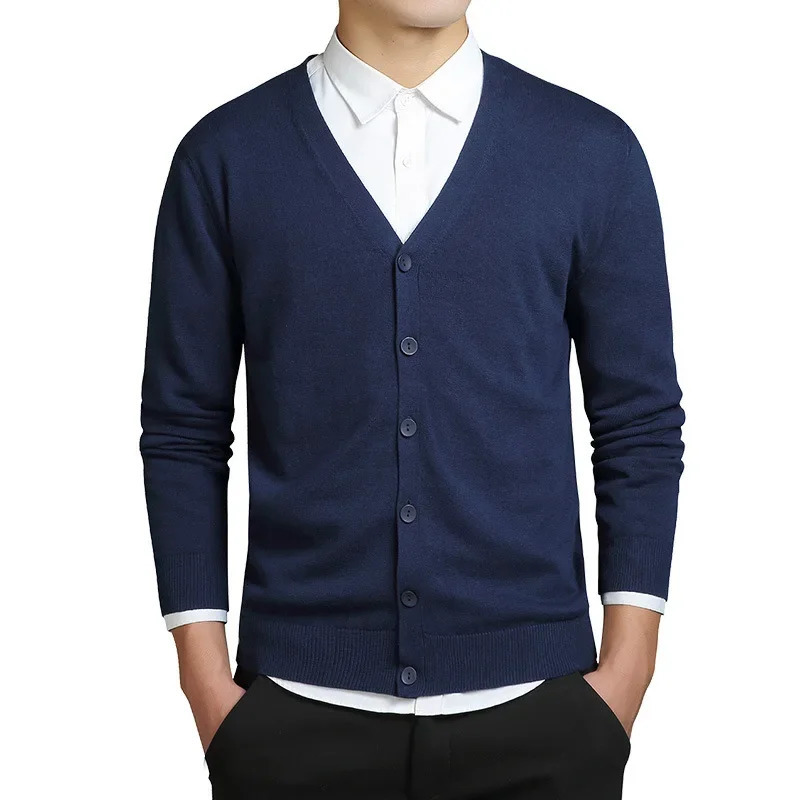 MRMT Mens Jackets Sweater Cardigan Cotton V-neck Overcoat for Male Thin Knitted Man Cardigan Sweater Coat 250804