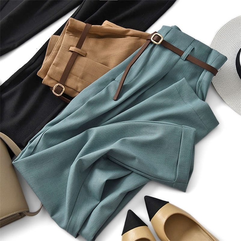 Women's Pants Capris Harem Pants Women Spring Trousers Black Suit Pants Fashion High Waist Casual Trousers Pantalon Loose Vintage Trousers 2303
