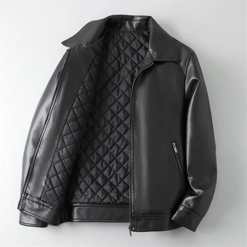 mens outdoor autumn and winter sports casual comfortable breathable leather jacket high-quality fashion trend version jacket 240927