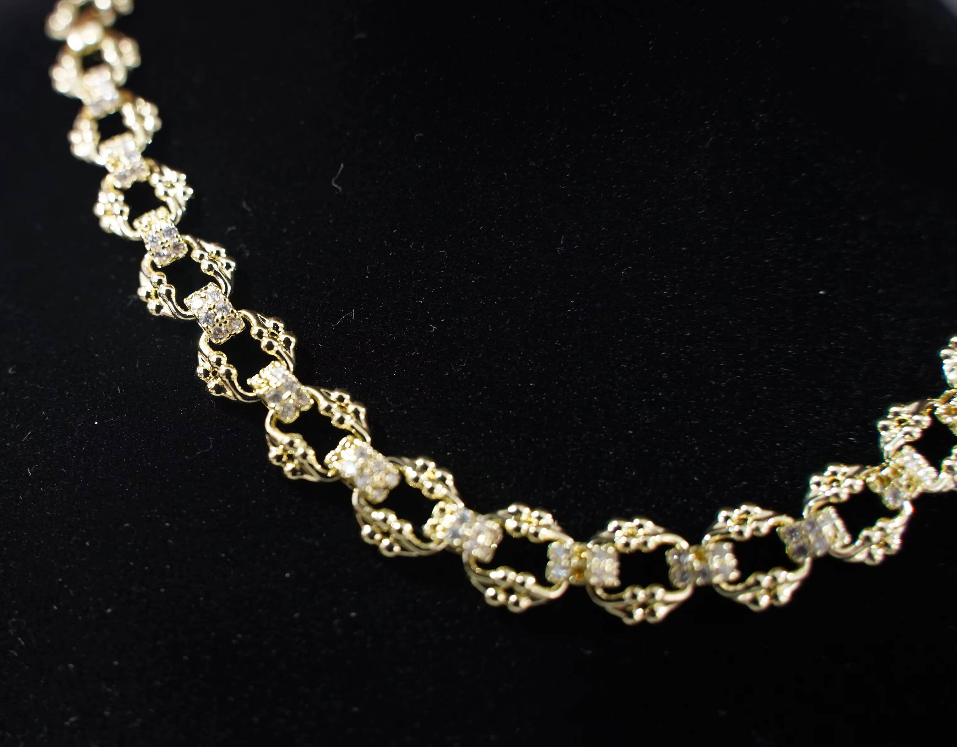 Wholesale 10k 14k Gold Plated Hiphop Miami Cuban Link Necklace for Men Fashion Jewelry with Moissanite Main Stone Brass Material