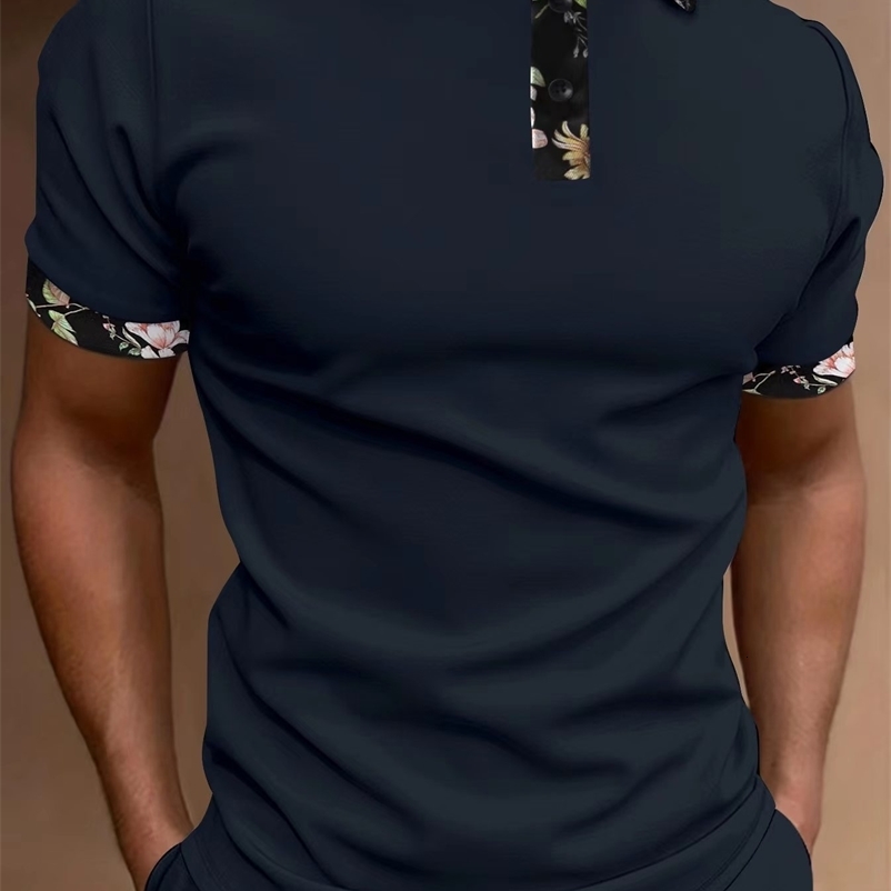 Men's Polos Summer Men's Clothing Business Casual Short-Sleeved Polo Shirt Breathable Lapel Solid Color Polo Shirt Men's Top T-Shirt