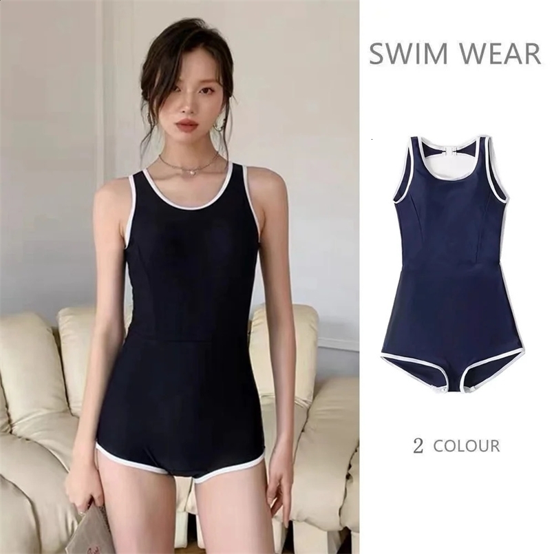 Quick Drying One-piece Swimsuit Womens Sports Suit Simple Swimsuit Japanese School Sports Uniform Cosplay Costumes 240802
