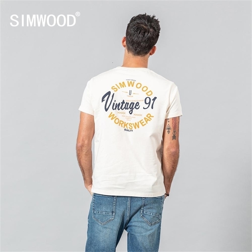summer t-shirt men fashion letter print 100% cotton plus size tees breathable quality SJ120584 210707