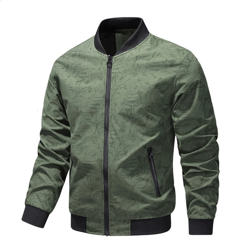 Bomber jacket mens printed baseball windproof jacket mens jacket autumn casual slim fit jacket mens clothing Casaco Masculino 240930