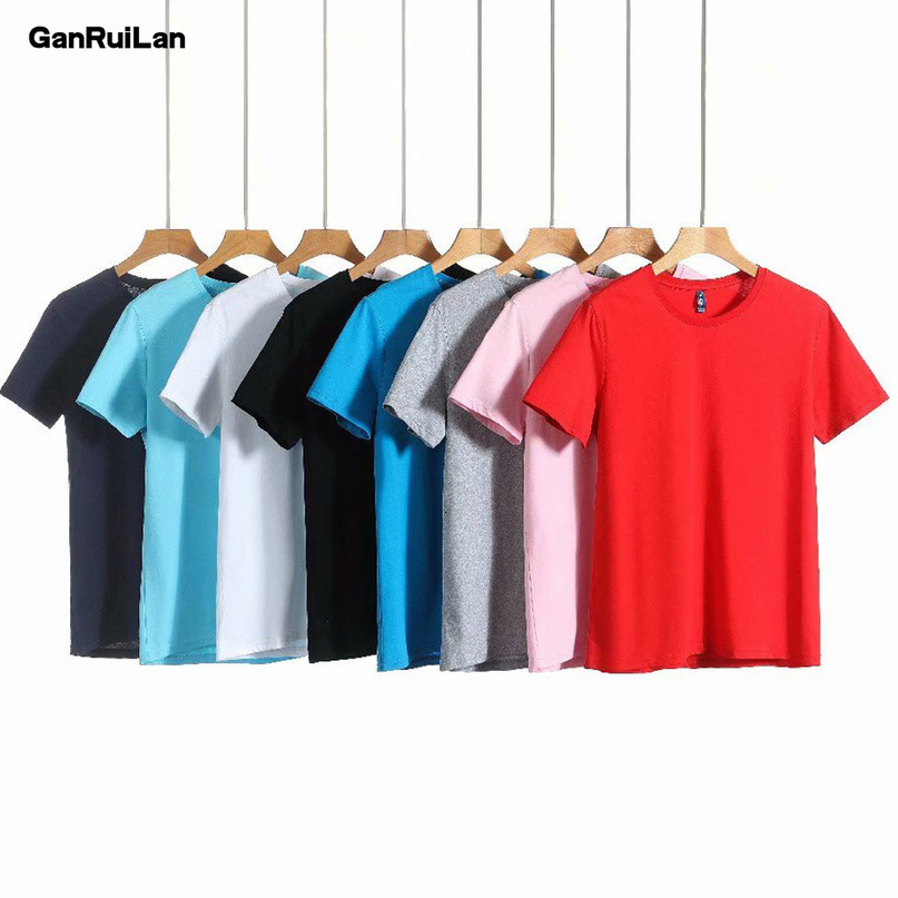 Summer Cotton T shirts men Simple O neck Stretch Solid Tops Clothing Casual tshirt man Streetwear Cool Tee Shirts 210518