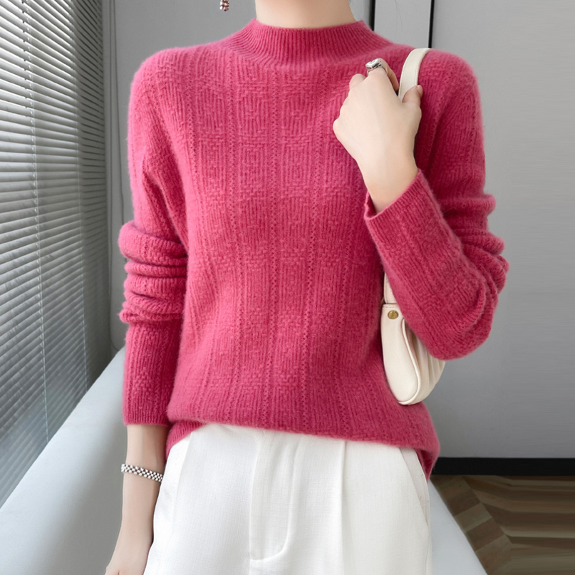 Womens Sweaters Firstline readytowear 100% pure sweater womens semihigh neck knitted bottoming shirt Korean version of the highend cas 230925