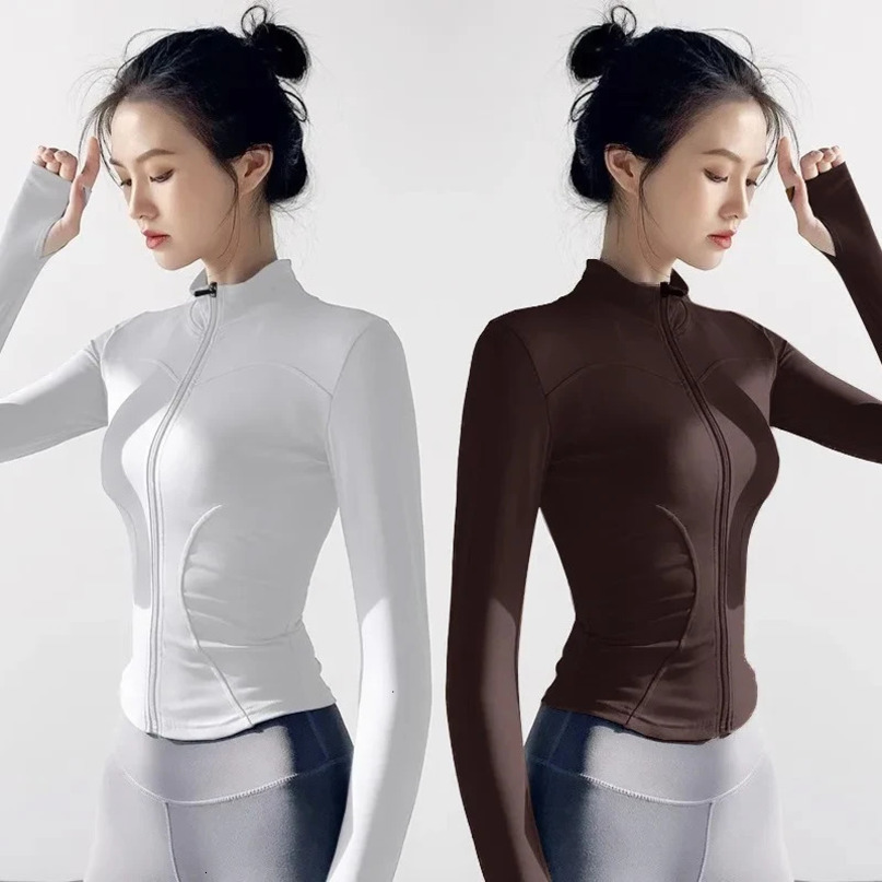 Womens Jackets Coat Women Bomber Jacket Women Exercise Yoga Top Tights Lean Summer Breathable Cardigan Jacket Running Fitness 250422